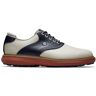 FootJoy Traditions Herren Golfschuhe, vanilla/dunkelblau, weiss/blau, standard, ohne Spikes, 7.5