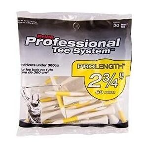 Pride Professional Tee System Pride Prolength Tees Yellow Holztees 69mm, 20Stk.