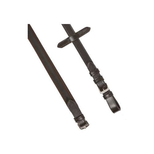 Hans Melzer Horse Equipment Hans Melzer Zügel feingummiert braun/silber WB (Warmblut)