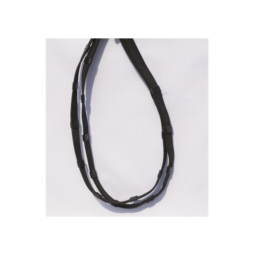 Hans Melzer Horse Equipment Hans Melzer Zügel feingummiert schwarz/silber 9 Stopper in 6cm Abständen VB/ COB (Vollblut)