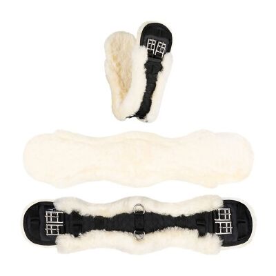 Equinate Kurzgurt Luke anatomisch Lammfell naturfarben 60 cm Equinate Kurzgurt Luke anatomisch Lammfell naturfarben 60 cm