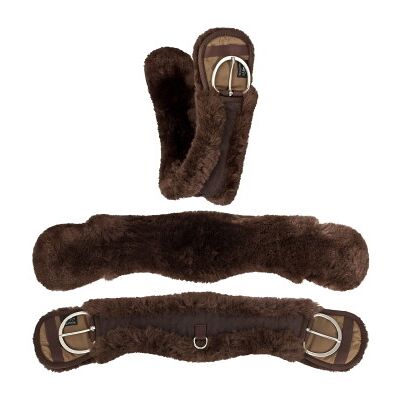 Equinate Western Mondgurt anatomisch Lammfell braun 65 cm Equinate Western Mondgurt anatomisch Lammfell braun 65 cm