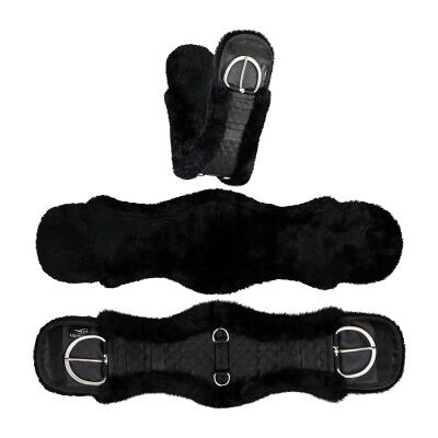 Equinate Westerngurt Classical anatomisch Lammfell schwarz 75 cm Equinate Westerngurt Classical anatomisch Lammfell schwarz 75 cm