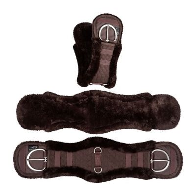 Equinate Westerngurt Classical anatomisch mit synthetischem Lammfell braun 65 cm Equinate Westerngurt Classical anatomisch mit synthetischem Lammfell braun 65 cm