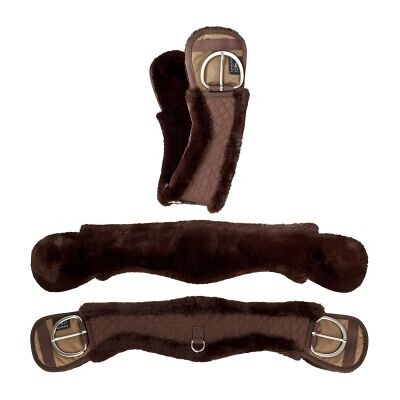 Equinate Western Mondgurt anatomisch mit synthetischem Lammfell braun 65 cm Equinate Western Mondgurt anatomisch mit synthetischem Lammfell braun 65 cm