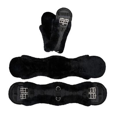 Equinate Kurzgurt Luke anatomisch Lammfell schwarz 70 cm Equinate Kurzgurt Luke anatomisch Lammfell schwarz 70 cm