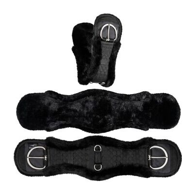 Equinate Westerngurt Classical anatomisch mit synthetischem Lammfell schwarz 85 cm Equinate Westerngurt Classical anatomisch mit synthetischem Lammfell schwarz 85 cm