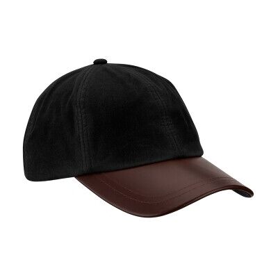 ROMNEYS Wachscap mit Lederschirm schwarz ROMNEYS Wachscap mit Lederschirm schwarz