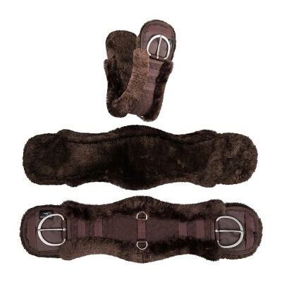 Equinate Westerngurt Classical anatomisch Lammfell braun 65 cm Equinate Westerngurt Classical anatomisch Lammfell braun 65 cm