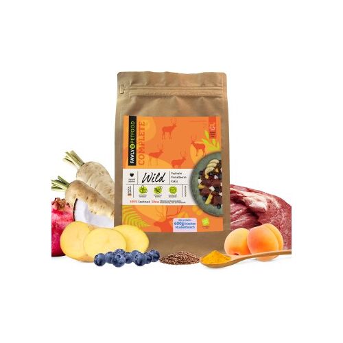 FAVLY Petfood Trockenfutter Wild mit Pastinake, Preiselbeeren & Kokos (adult) 2x3 kg