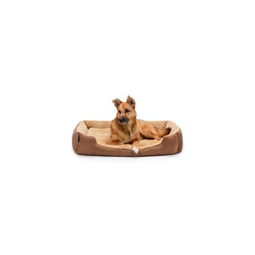 Lionto Hundebett mit Wendekissen braun XL