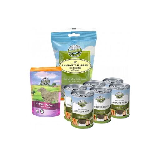 Bellfor Leishmaniose Set für Hunde - Naturgut-Schmaus 4kg + Landgut-Menü 12x400g + Immun Pulver 80g + Landgut-Happen 200g