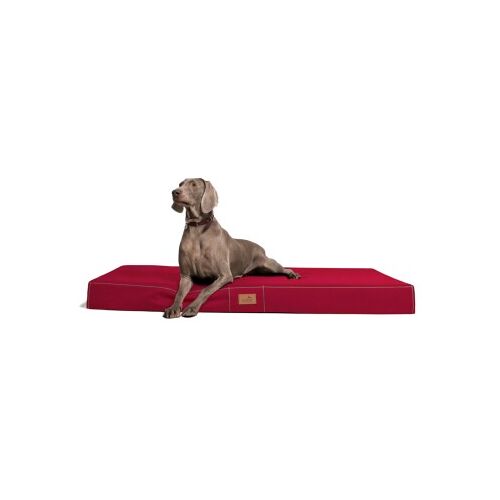 Tierlando HUGO Ortho Plus - Orthopädische Hundematratze dunkelrot 1,5 m, 13 cm, 1 m