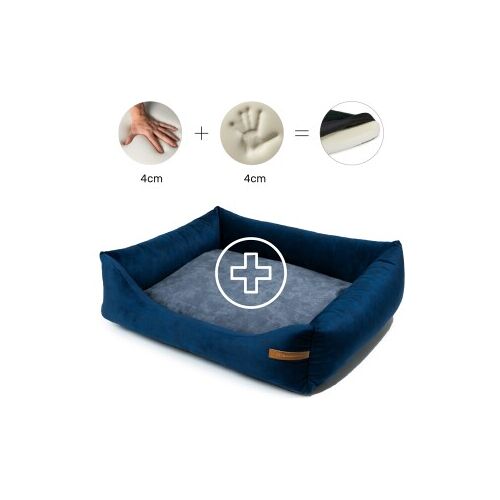 Rexproduct Otto Orthopädisches Hundebett Dunkelblau S-XL graphit/nature S