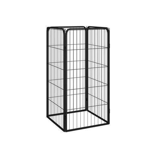 VidaXL Hunde Laufstall Stahl Pulverbeschichtet Freilaufgehege