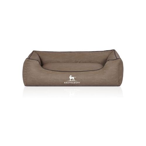 Knuffelwuff Hundebett Scottsdale aus Kunstleder stone clay M-L