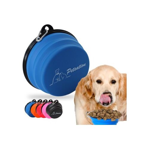 Petsation Faltbarer Reisenapf Blau 2x350 cm³