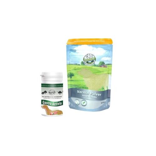 Bellfor Sparset für Hunde mit Ergänzungsfuttermitteln – Vermal (80 g) und Gastro Activia (80 g)