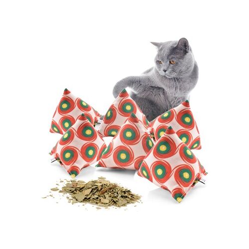 Canadian Cat Company Catnipspielzeug 6x Schmusepyramide Reggae Dot