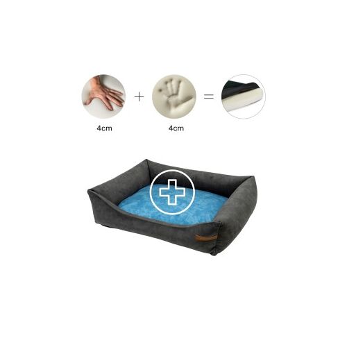 Rexproduct Otto Orthopädisches Hundebett Grau S-XL blau M