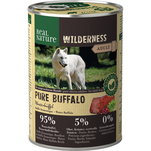 REAL NATURE WILDERNESS Adult Pure Buffalo Wasserbüffel 12x400 g