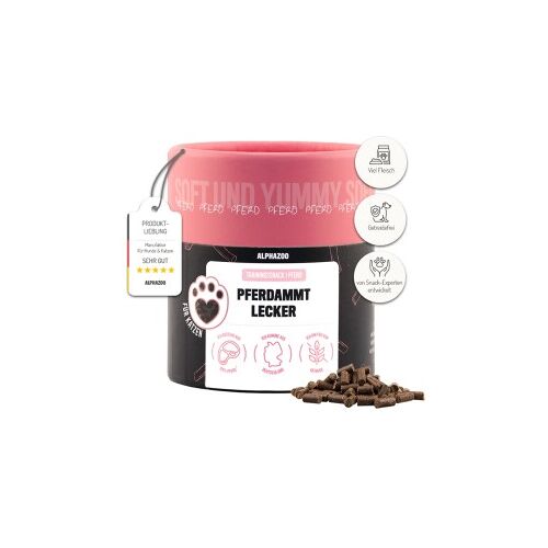 ALPHAZOO Pferdammt Lecker 65g I Leckerli für Katzen