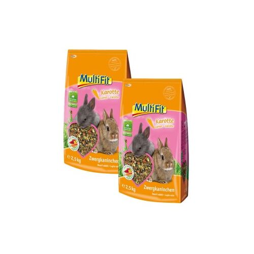 MultiFit für Zwergkaninchen mit Karotte 2x2,5 kg