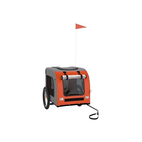 VidaXL Fahrradanhänger Hund 55 x 80 x 55 cm (L x B x H) orange
