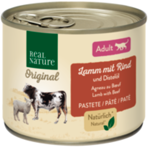 REAL NATURE Adult Lamm mit Rind und Distelöl 24x200 g