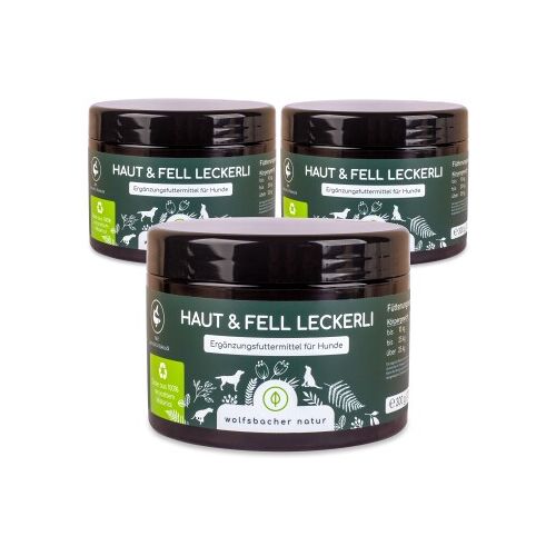 Wolfsbacher Natur Haut & Fell Leckerli 3x
