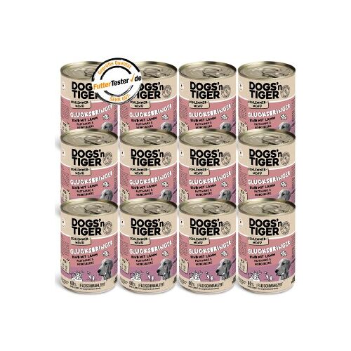 Dogs'n Tiger Glücksbringer Rind & Lamm 12x400 g