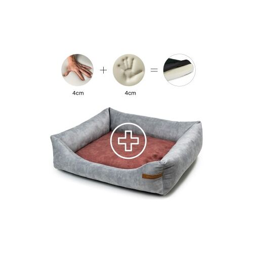 Rexproduct Otto Orthopädisches Hundebett Grau S-XL rot S