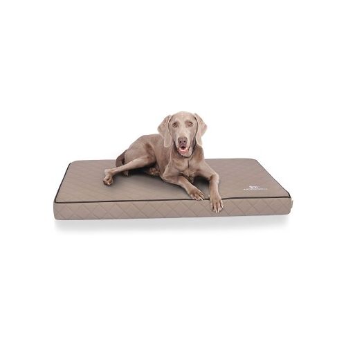 Knuffelwuff Orthopädische Hundematte Juna aus laser-gestepptem Kunstleder grau L