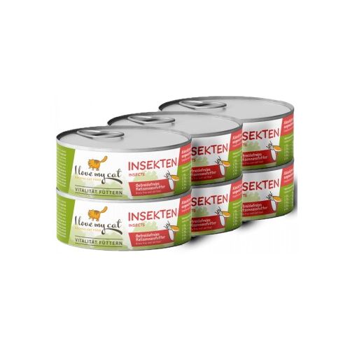 I love my cat Katzenfutter Nass mit Insekten - 6x100g