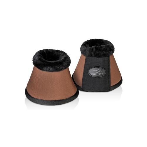 Equinate Hufglocken Furlyn mit synthetischem Lammfell braun M