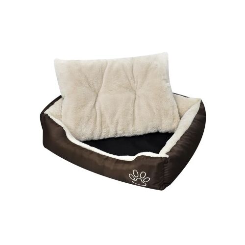 VidaXL Hundebett Braun und Beige 80 cm, 1,1 m, 21 cm