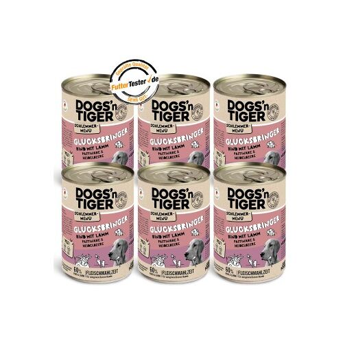 Dogs'n Tiger Glücksbringer Rind & Lamm 6x400 g