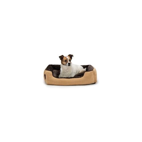 Lionto Hundebett mit Wendekissen braun/ beige M