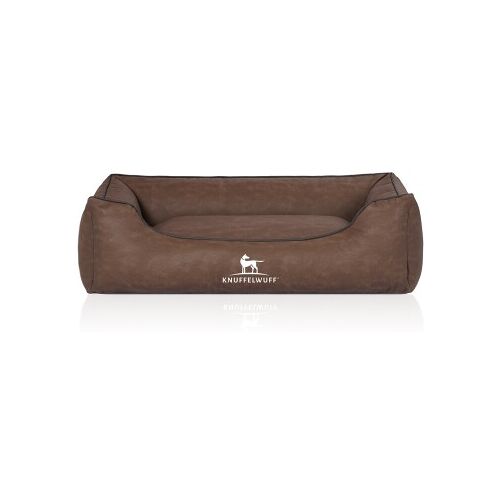 Knuffelwuff Hundebett Scottsdale aus Kunstleder braun M-L