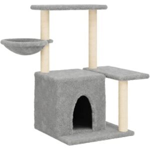 vidaXL Katzenbaum mit Sisal Kratzpfosten 83 cm - hellgrau (172110) vidaXL Katzenbaum mit Sisal Kratzpfosten 83 cm - hellgrau (172110)