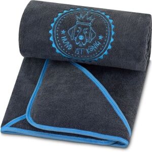 HUND IST KÖNIG ® Hundehandtuch extra saugfähig Hunde Handtuch aus Mikrofaser mit 4 Eingriffen blau/ grau HUND IST KÖNIG ® Hundehandtuch extra saugfähig Hunde Handtuch aus Mikrofaser mit 4 Eingriffen blau/ grau