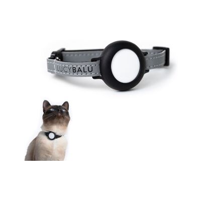 LucyBalu DORI AirTag Katzenhalsband (Nylon) grau LucyBalu DORI AirTag Katzenhalsband (Nylon) grau