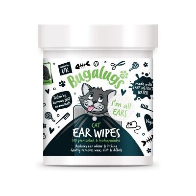 BUGALUGS - Cat Ear Cleaner Wipes - 100 - Biodegradable BUGALUGS - Cat Ear Cleaner Wipes - 100 - Biodegradable