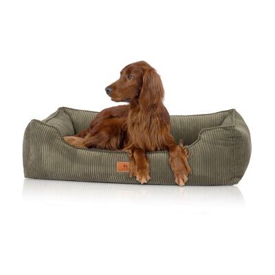 Knuffelwuff orthopädisches Hundebett aus Cord mit Handwebcharakter Nunavut khaki M-L Knuffelwuff orthopädisches Hundebett aus Cord mit Handwebcharakter Nunavut khaki M-L