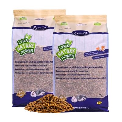 Lyra Pet Mehlwürmer-/Soldatenfliegenlarven-Mix 2x5 kg Lyra Pet Mehlwürmer-/Soldatenfliegenlarven-Mix 2x5 kg