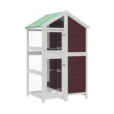 vidaXL Vogelhaus Mokka 97x81x152 cm Massivholz Kiefer - Vogelhaus vidaXL Vogelhaus Mokka 97x81x152 cm Massivholz Kiefer - Vogelhaus