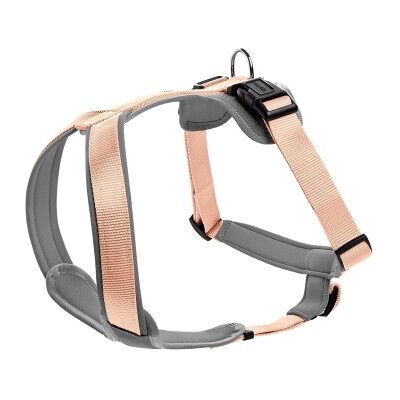 Dog Hunter Neoprengeschirr - Pfirsich/Grau - Hundegeschirr Dog Hunter Neoprengeschirr - Pfirsich/Grau - Hundegeschirr