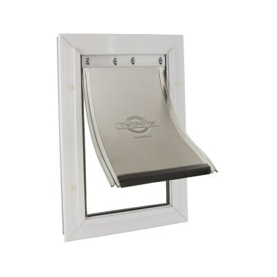 Staywell 600 Serie Weiße Aluminium Hundeklappe - Mittel Staywell 600 Serie Weiße Aluminium Hundeklappe - Mittel