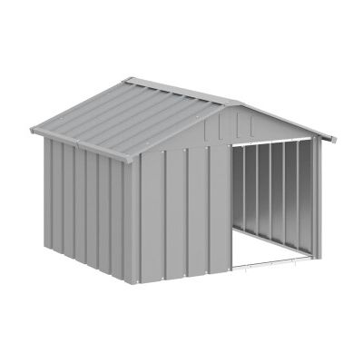 vidaXL Hundehütte Stahl - Hundehütte, Verzinkt, Grau - Hundehütte vidaXL Hundehütte Stahl - Hundehütte, Verzinkt, Grau - Hundehütte
