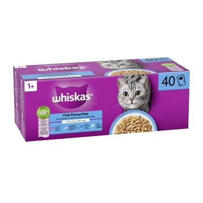 Whiskas Multipack Beutel für Katzen - Fisch Auswahl in Gelee Whiskas Multipack Beutel für Katzen - Fisch Auswahl in Gelee